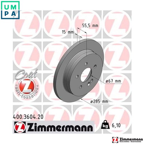 Brake disc 400 3604 - brake, 400.3604.20