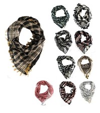 Palestine Scarf Cotton Shemagh Arab Keffiyeh Military Desert Head Neck Wrap mask