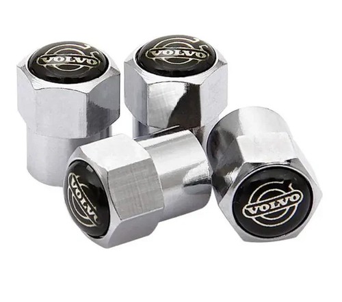 Volvo chrome metal tire valve - volvo,