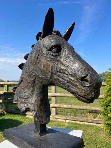 Bronze horse sculpture - bronze,