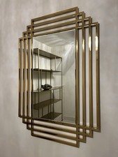 New Large Gold Framed rectangular Wall Mirror Home Decor 100cm H x 70cm L