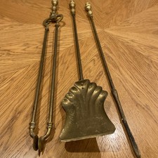 Antique Brass Fireplace Tools
