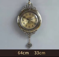 Vintage 8-Day Hermle Westminster Chime  Wall Clock In Working Order By Rapport.