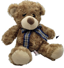 Brown Teddy Bear With Bow Cuddly 9" Plush Soft Toy Teddy Bear