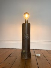 BRITISH LEATHER CORDITE CARRIERS "Mipel Italy" CONVERTED LAMP Reproduction MCM