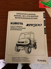 Kubota RTV500 utility vehicle operators manual ...£20+VAT
