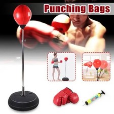 Free Standing Speed Ball Boxing Punch Bag Gloves Punching Speedball Set Home Gym