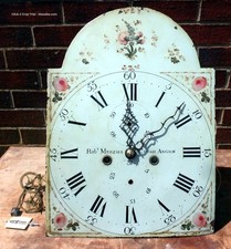 Robert Menzies Cupar Angus Georgian antique 8 day grandfather clock movement