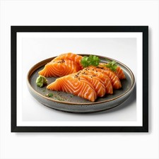 Salmon On A Plate 5 Art Print