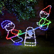 Christmas LED Rope Light Decoration See Saw Multicoloured Indoor Outdoor Xmas