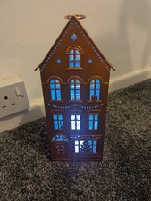 Marks & Spencer Copper Christmas Light-Up House Lantern Biscuit Tin