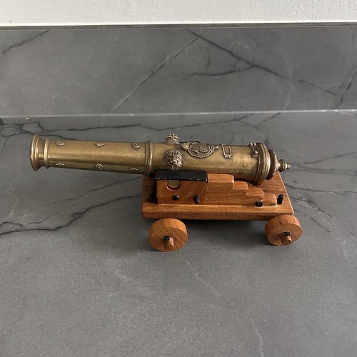 Vintage brass table - vintage, cannon