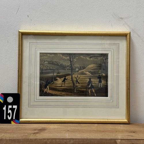 Antique hand coloured - coloured, sporting