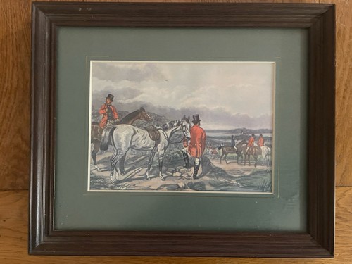 Vintage framed fox hunting - fox,