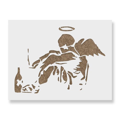 Fallen angel banksy stencil - fallen,