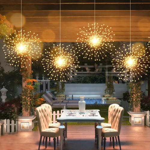 Solar fireworks string lights - solar,