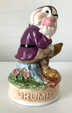 Vintage DISNEY Snow Whites Dwarfs GRUMPY Schmid musical ornament - NO MUSIC BOX