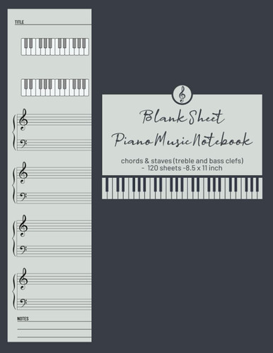 Blank sheet piano music - blank,