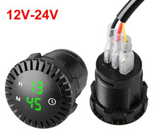 12V/24V Automotive Car Truck Motorcycle Touch Digital Clock round LED Display