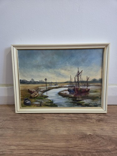 Vintage framed oil canvas - vintage, on