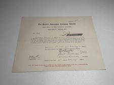 1910 The People's Investment Company Limited Share Certificate Forbury Reading