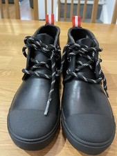 Joules Unisex ￼ Riley Lace Up Short Chelsea Wellies . Black Jnr UK Size 3 .