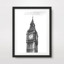 BLACK AND WHITE B&W BIG BEN