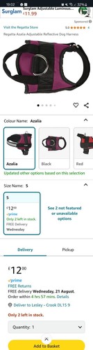 Regatta dog harness fuchsia - regatta, harness.