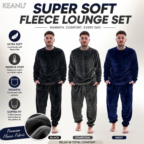 Mens luxury flannel fleece - luxury,