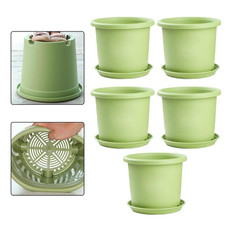 Stylish Green Resin Flower Pot