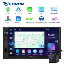 CAM+ Android 13 Double DIN 7" Car Stereo GPS Sat Nav CarPlay RDS Radio Head Unit