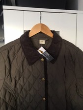 Ladies Green Quilted Coat 16 Cotton Traders