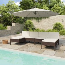 Garden Furniture Set Brown and