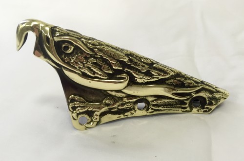 Brass eagle fire helmet finial - fire,