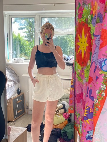 Zara white shorts size - zara,