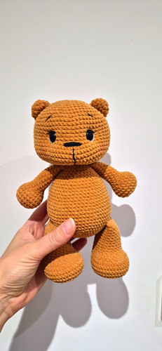 Brown plush teddy - plush, stuffed