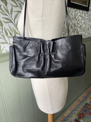 Dkny black leather bag - leather,