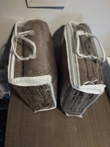 Pair beige couch - a,