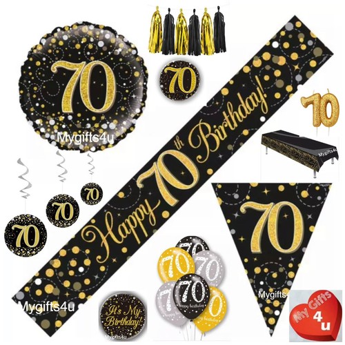 Black 70th happy birthday - &,
