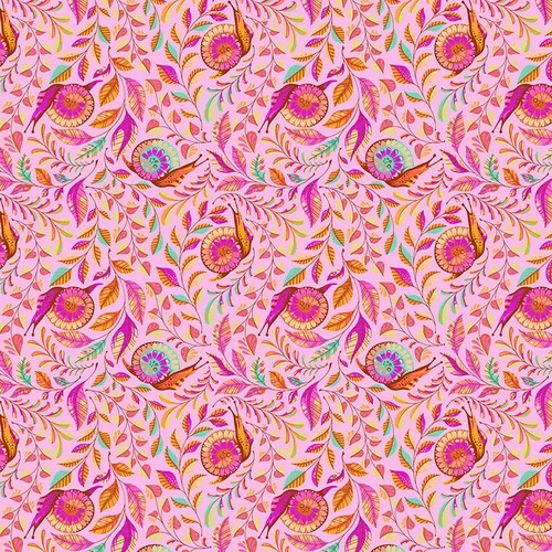Tula pink fabric slow - pink,