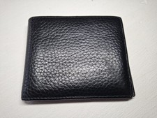 River Island Black textured Genuine Leather Wallet Bifold  Card Holder ID bag
