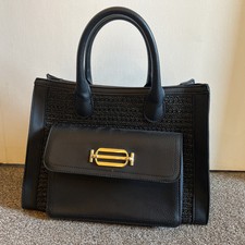 Smart Black Tote Handbag, With