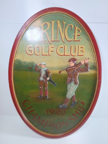 Vintage wooden golf sign - wooden, 3d