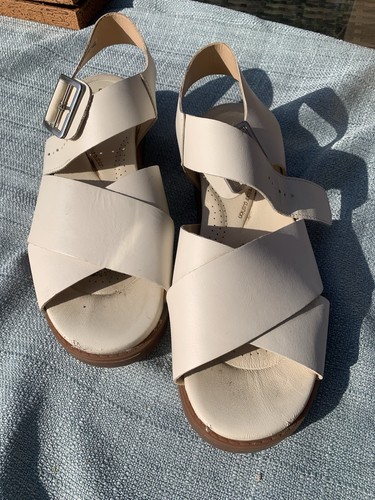 Clarke white sandals size - white,