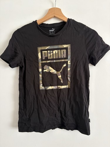 Puma boys black logo - black, graphic