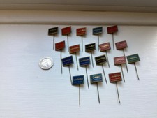 Vintage Car Lapel Pins Made by W V Veluw Zeist Netherlands Enamel Badges X18