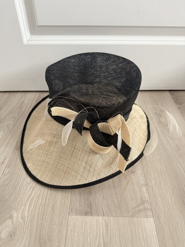 Debut black cream fascinator - cream,