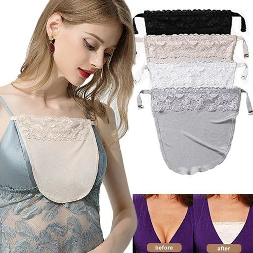 Lady lace clip mock - clip-on,