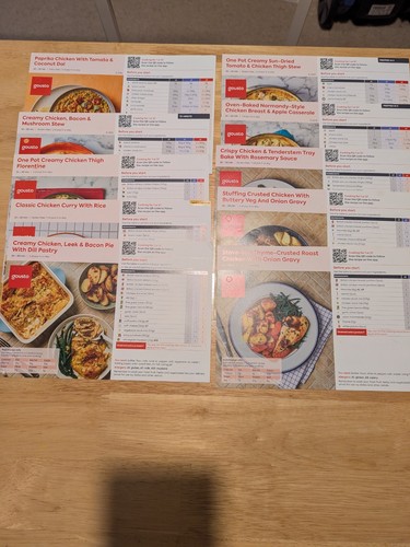 Gousto recipe cards chicken - cards,