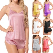 Womens Sexy Satin Silk